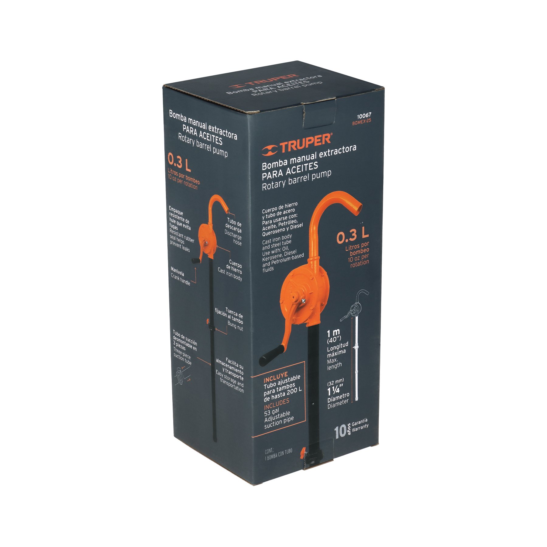 Bomba extractora de aceites con manivela, Truper 10067 - Imagen 3