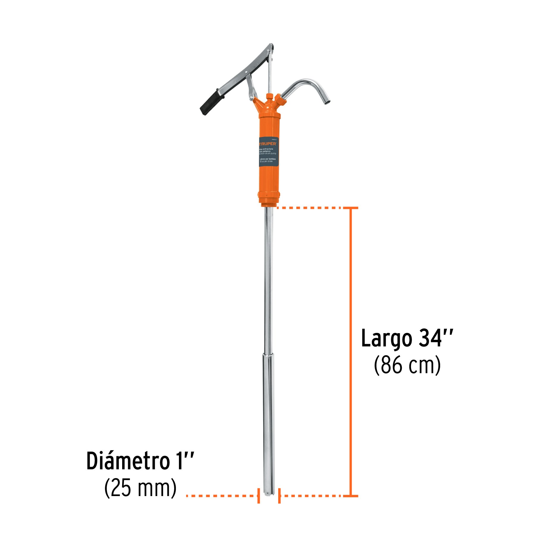 Bomba extractora de aceites con palanca, Truper 16857 - Imagen 2