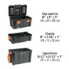 Caja para herramienta,19"x25" con ruedas, 3 en 1 desmontable 102644 TRUPER