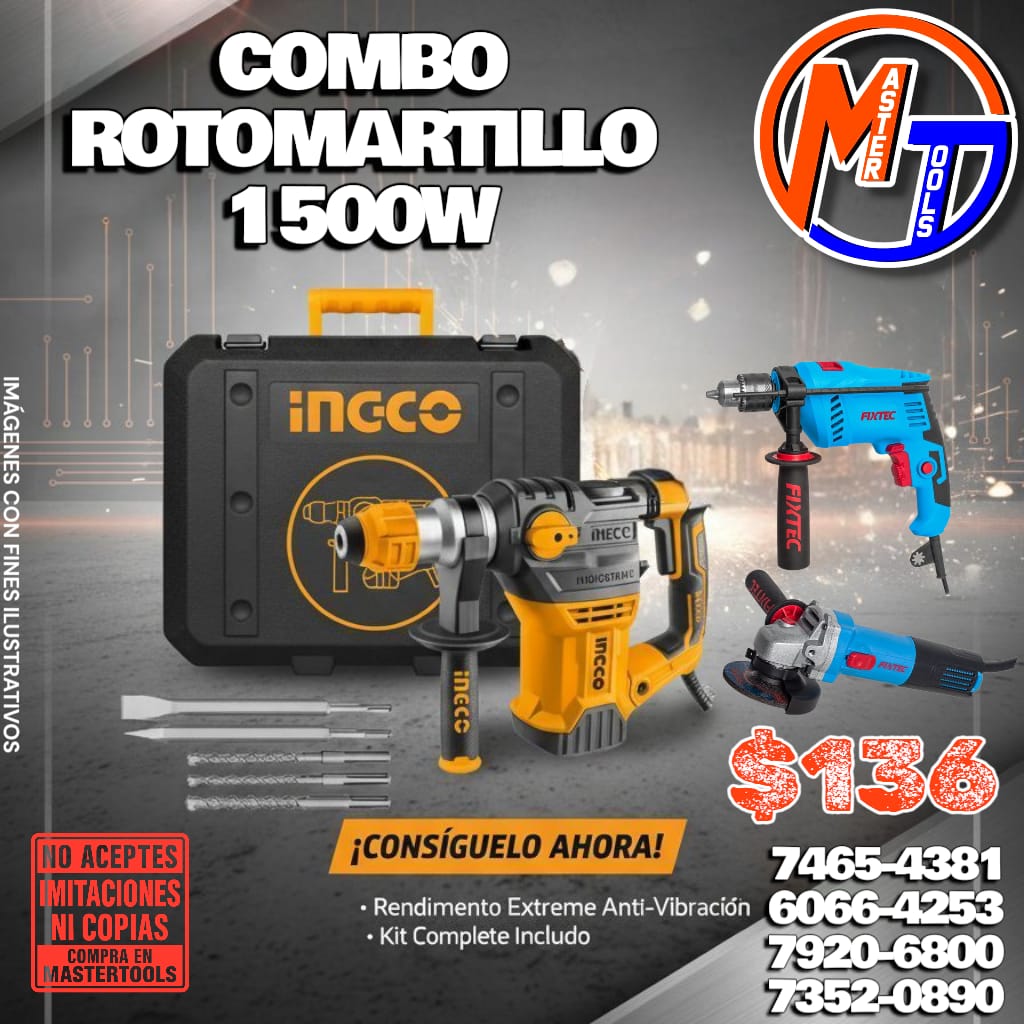 COMBO ROTOMARTILLO 1500W